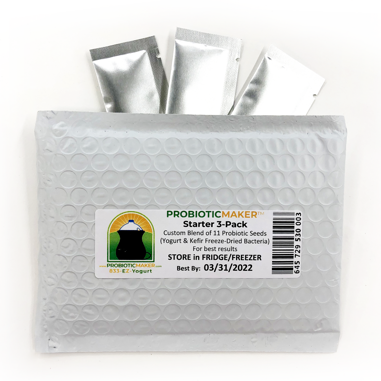 Free Month 3 Pack Probiotic Starter "Seeds" (Custom Blend of 11 Probiotic Cultures)